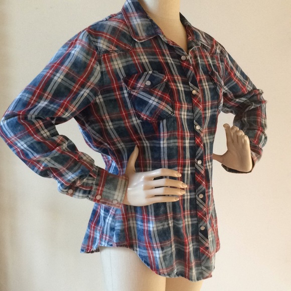 Rock & Roll Cowgirl western plaid shirt - Picture 2 of 8